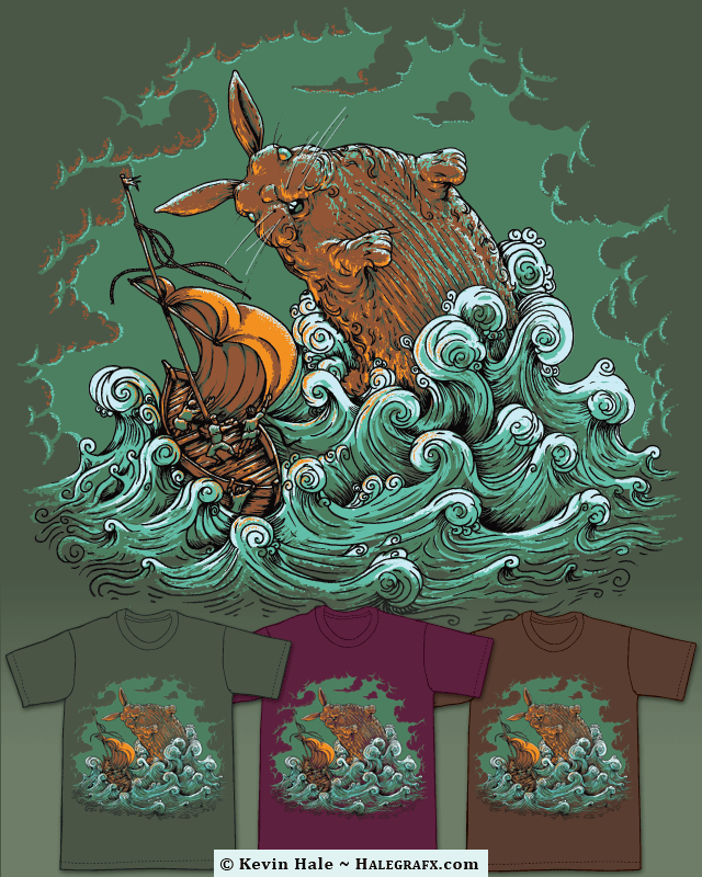 Sea Bunny Attack! Threadless Shirt Design Submission Sea Bunny Attack! Threadless Shirt Design Submission
