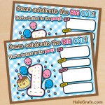 FREE Printable Kawaii First Birthday Invitation