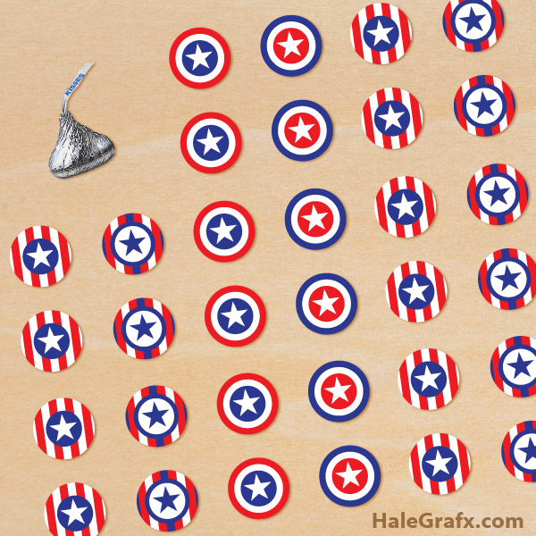 FREE Printable 4th of July Hershey’s Kisses Stickers FREE Printable 4th of July Hershey’s Kisses Stickers