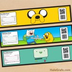 FREE Printable Adventure Time Water Bottle Labels