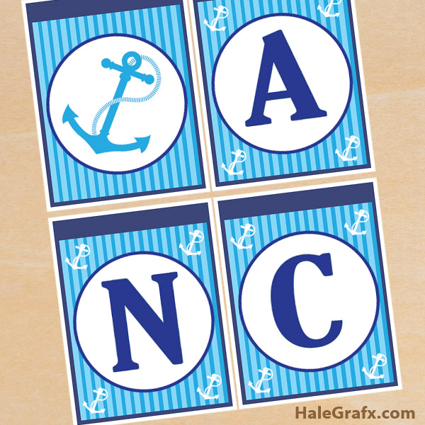 FREE Printable Anchors Aweigh and Birthday Banner Set FREE Printable Anchors Aweigh and Birthday Banner Set