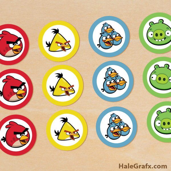FREE Printable Angry Birds Cupcake Toppers FREE Printable Angry Birds Cupcake Toppers