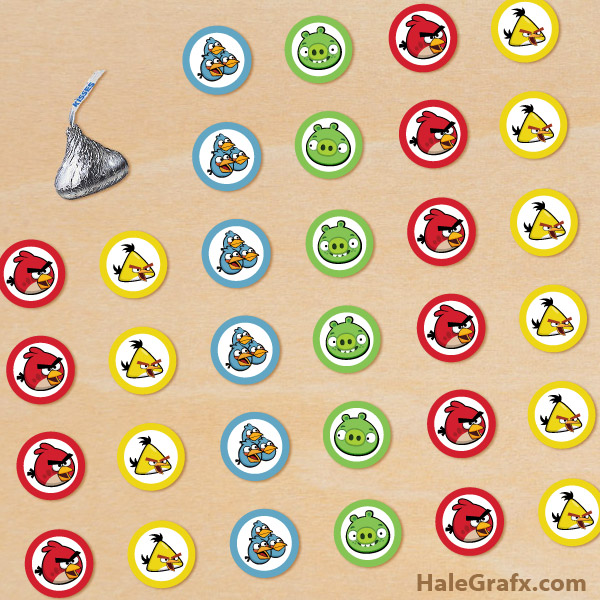 FREE Printable Angry Birds Hershey’s Kisses Stickers FREE Printable Angry Birds Hershey’s Kisses Stickers