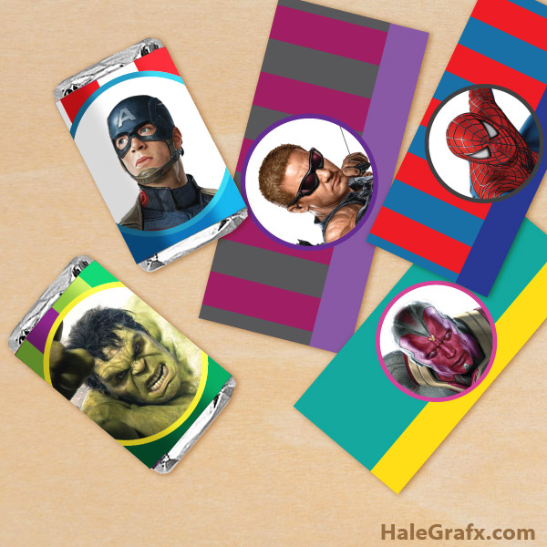 FREE Printable Avengers Mini Candy Bar Wrappers FREE Printable Avengers Mini Candy Bar Wrappers