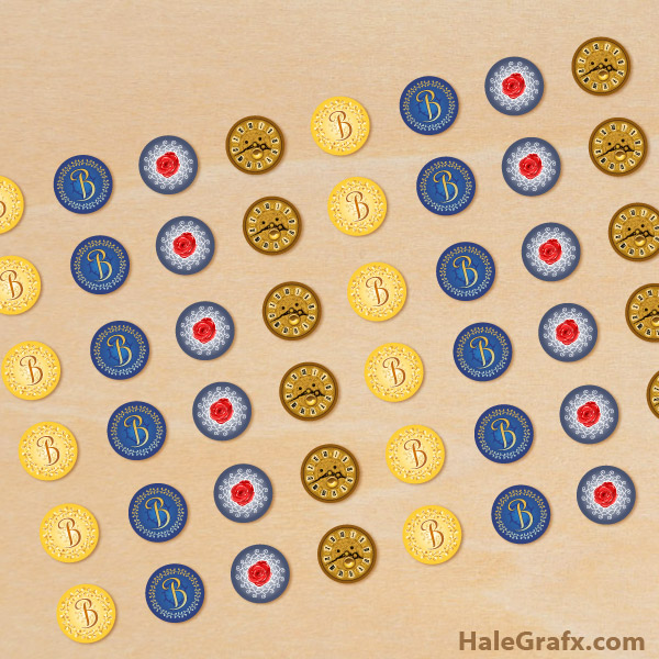 FREE Printable Beauty and the Beast Hershey’s Kisses Stickers FREE Printable Beauty and the Beast Hershey’s Kisses Stickers