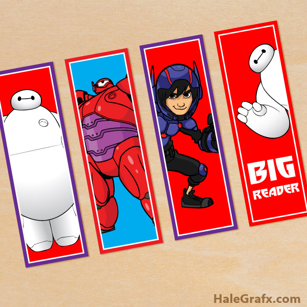 FREE Printable Big Hero 6 Bookmarks FREE Printable Big Hero 6 Bookmarks