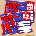 FREE Printable Big Hero 6 Baymax Birthday Invitation