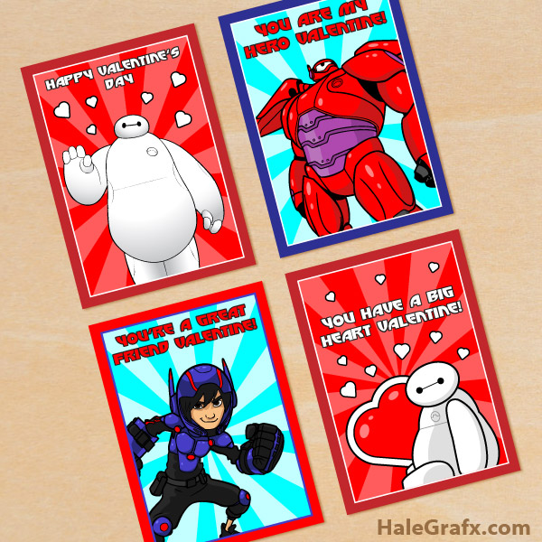 FREE Printable Big Hero 6 Valentines FREE Printable Big Hero 6 Valentines