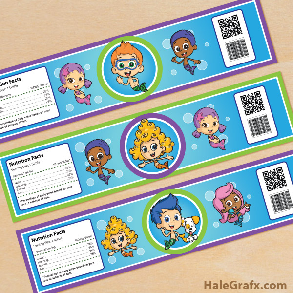 Free Printable Bubble Guppies Water Bottle Labels Free Printable Bubble Guppies Water Bottle Labels