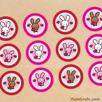FREE Printable Valentine’s Day Bunny Cupcake Toppers