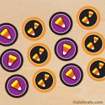 FREE Printable Halloween Candy Corn Cupcake Toppers