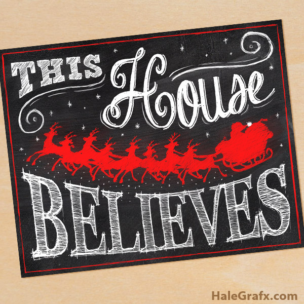 FREE Printable Christmas Santa Chalkboard Art FREE Printable Christmas Santa Chalkboard Art