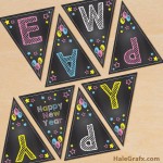 FREE Printable Chalk Happy New Year Banner
