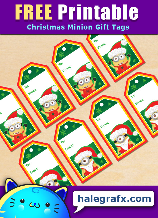 FREE Printable Christmas Minion Gift Tags FREE Printable Christmas Minion Gift Tags