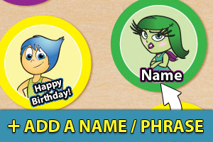 Add a name or phrase to your Inside Out cupcake toppers Add a name or phrase to your Inside Out cupcake toppers