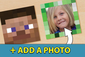 Add a photo to your printable minecraft cupcake toppers Add a photo to your printable minecraft cupcake toppers