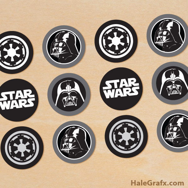 FREE Printable Star Wars Darth Vader Cupcake Toppers FREE Printable Star Wars Darth Vader Cupcake Toppers