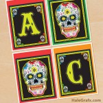 FREE Printable Day of the Dead Sugar Skull Banner