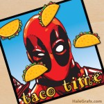 FREE Printable Pin the Tacos on Deadpool FREE Printable Pin the Tacos on Deadpool
