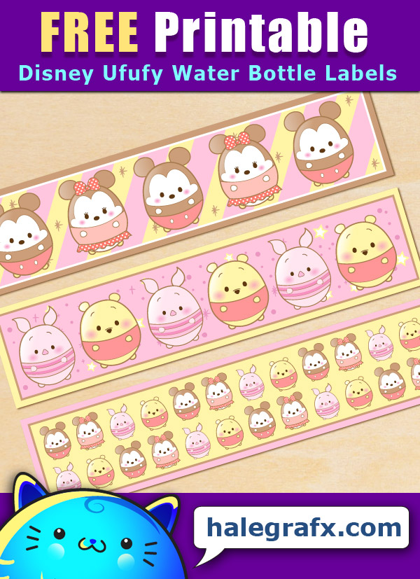 Free Printable Disney Ufufy Themed Water Bottle Labels Free Printable Disney Ufufy Themed Water Bottle Labels