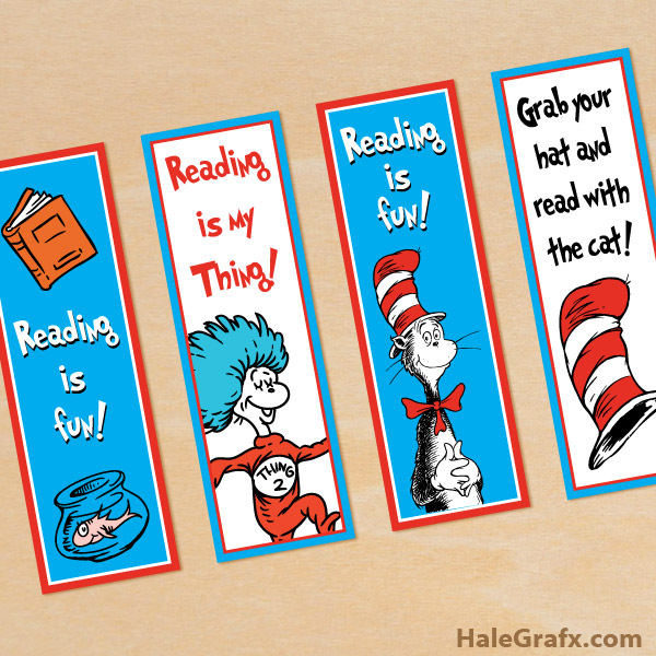 FREE Printable Dr Seuss Cat in the Hat Bookmarks FREE Printable Dr Seuss Cat in the Hat Bookmarks