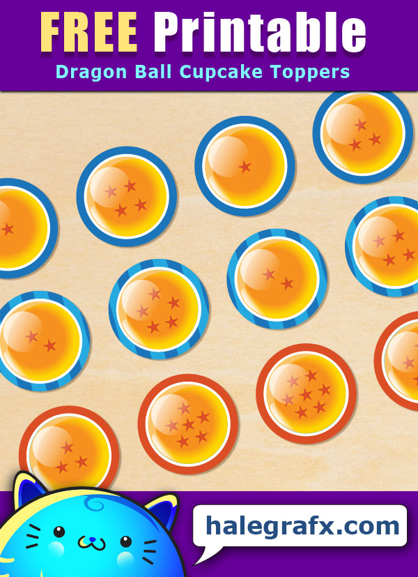 FREE Printable Dragon Ball Cupcake Toppers FREE Printable Dragon Ball Cupcake Toppers