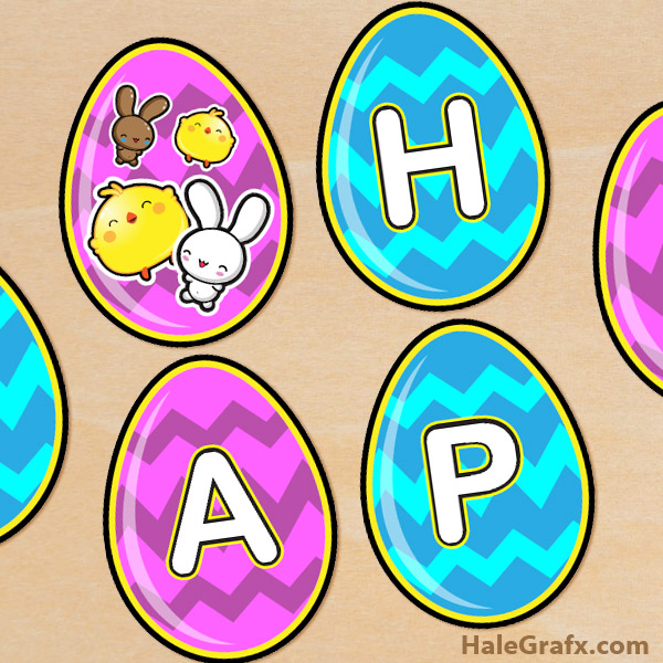 FREE Printable Easter Egg Banner Set FREE Printable Easter Egg Banner Set