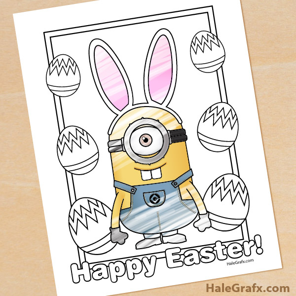 FREE Printable Easter Minion Coloring Page FREE Printable Easter Minion Coloring Page