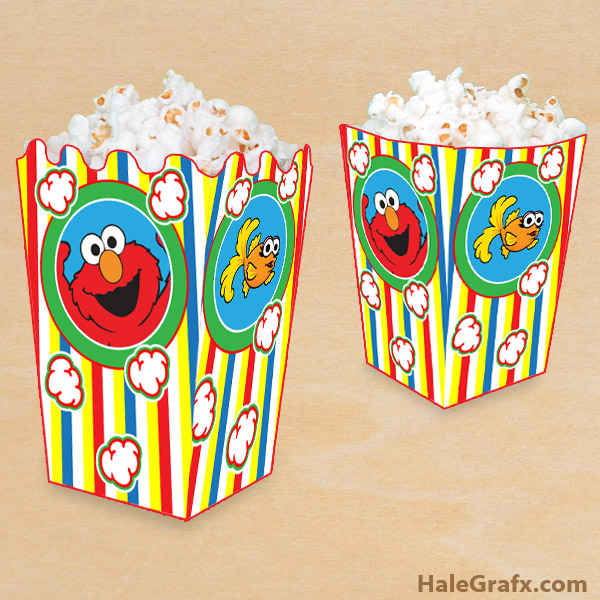 FREE Printable Elmo Popcorn Box FREE Printable Elmo Popcorn Box