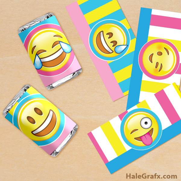 FREE Printable Emoji Mini Candy Bar Wrappers FREE Printable Emoji Mini Candy Bar Wrappers
