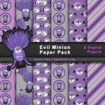 FREE Despicable Me Evil Minions Digital Paper Pack