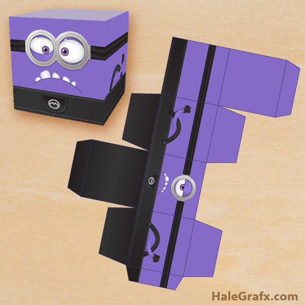 FREE Printable Despicable Me Evil Minion Treat Box FREE Printable Despicable Me Evil Minion Treat Box