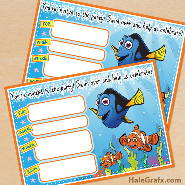FREE Printable Finding Nemo Birthday Invitation FREE Printable Finding Nemo Birthday Invitation