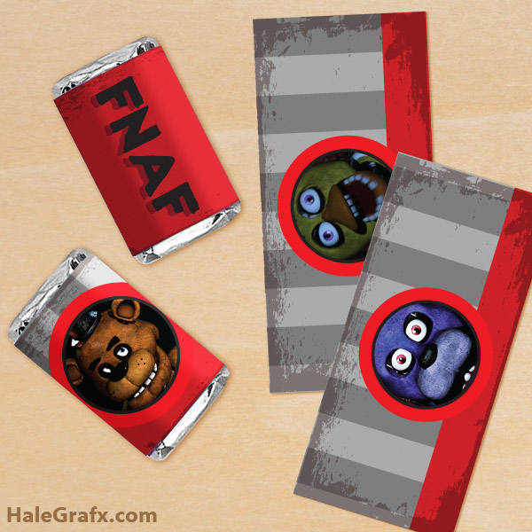FREE Printable Five Nights at Freddy's Mini Candy Bar Wrappers FREE Printable Five Nights at Freddy's Mini Candy Bar Wrappers