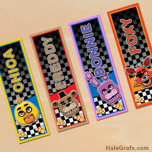 FREE Printable Five Nights at Freddy's Bookmarks FREE Printable Five Nights at Freddy's Bookmarks