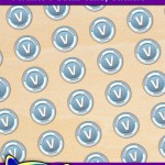 FREE Printable Fortnite V-bucks Candy Stickers