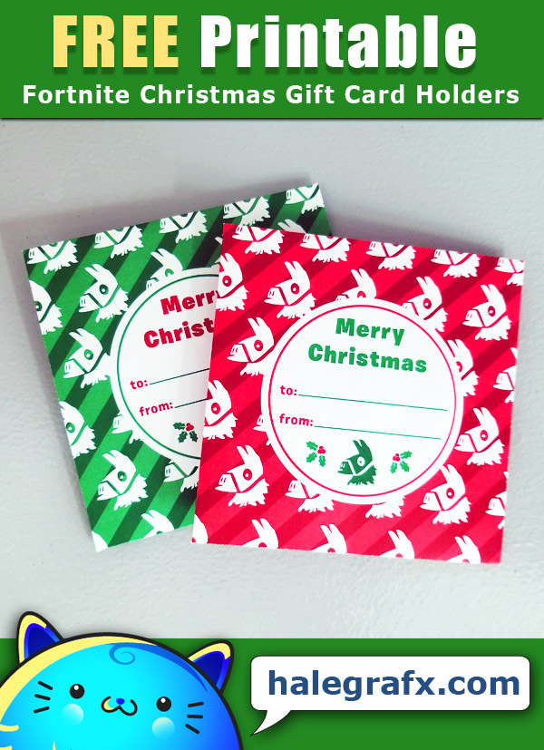 FREE Printable Fortnite Christmas Gift Card Holder FREE Printable Fortnite Christmas Gift Card Holder