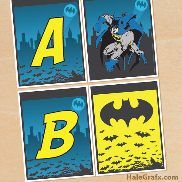 FREE Printable Batman Alphabet Banner Pack FREE Printable Batman Alphabet Banner Pack