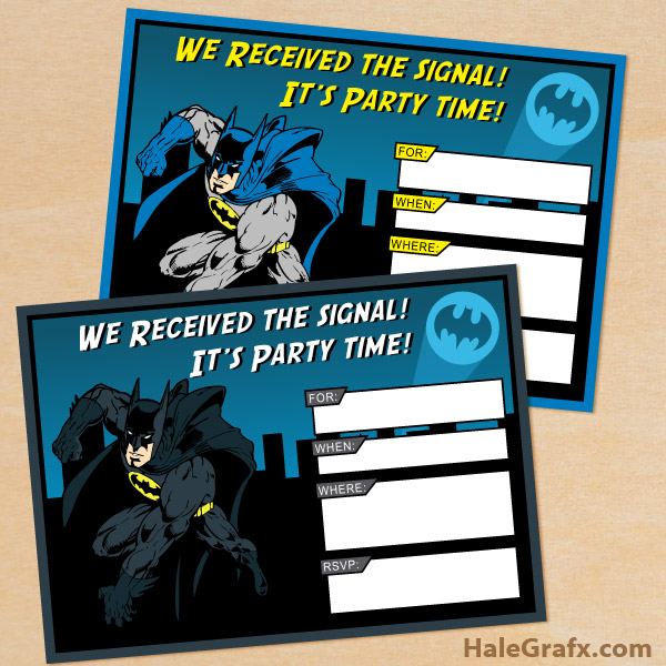 FREE Printable Batman Birthday Invitation Set FREE Printable Batman Birthday Invitation Set