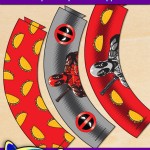 FREE Printable Deadpool Cupcake Wrappers FREE Printable Deadpool Cupcake Wrappers