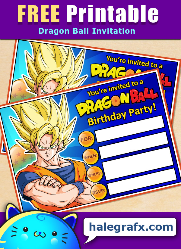 FREE Printable Dragon Ball Birthday Invitation FREE Printable Dragon Ball Birthday Invitation