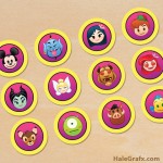 FREE Printable Disney Emoji Blitz Cupcake Toppers