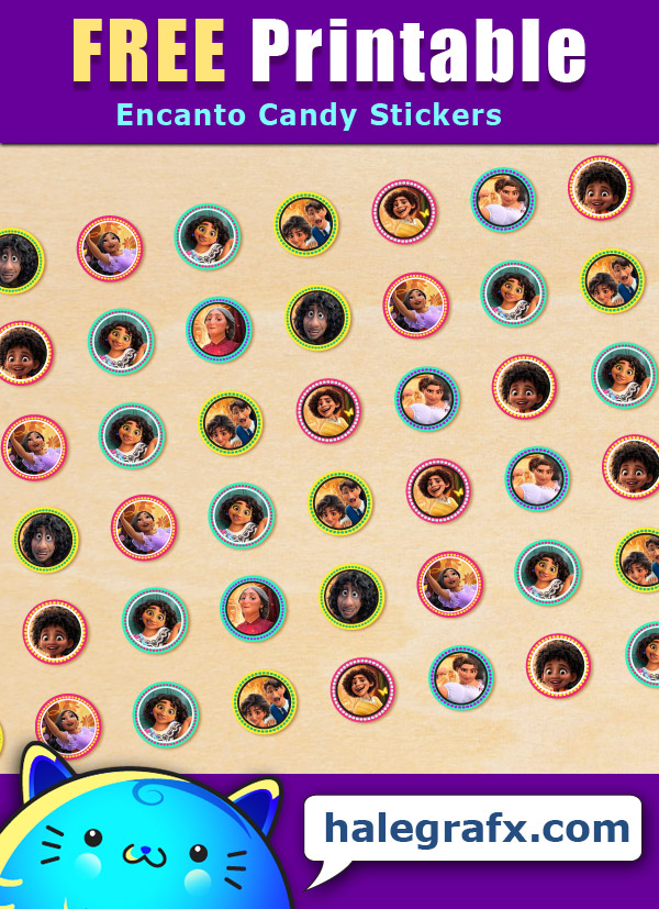 FREE Printable Encanto Candy Stickers FREE Printable Encanto Candy Stickers