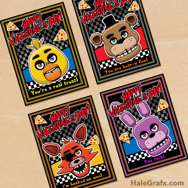 FREE Printable Five Nights at Freddy's Valentines FREE Printable Five Nights at Freddy's Valentines