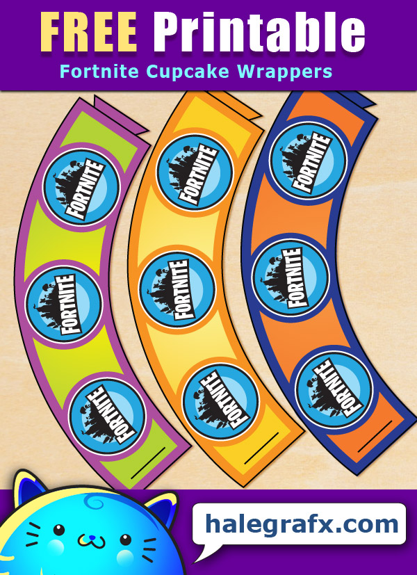 FREE Printable Fortnite Cupcake Wrappers FREE Printable Fortnite Cupcake Wrappers