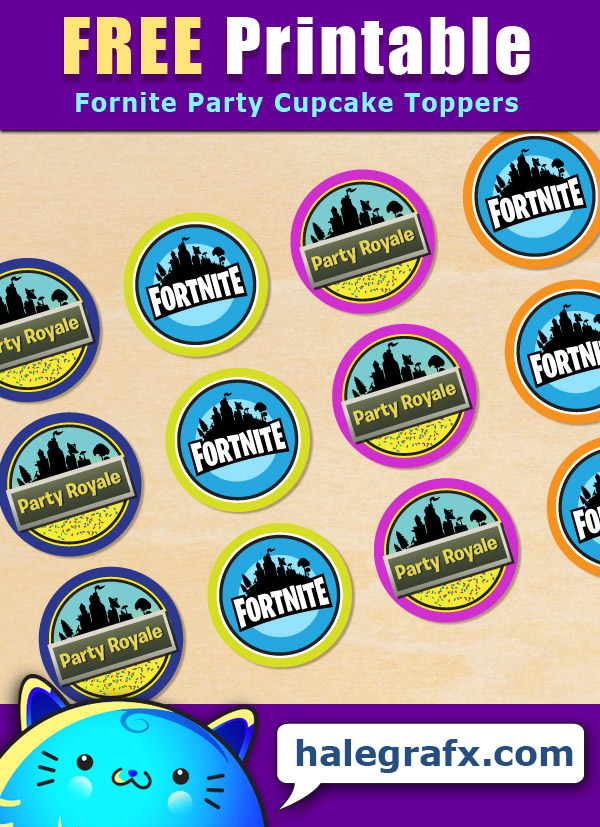 Free Printable Fortnite Party Cupcake Toppers Free Printable Fortnite Party Cupcake Toppers
