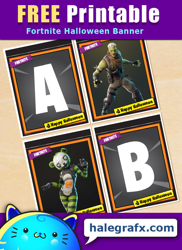 FREE Printable Fortnite Halloween Banner Pack FREE Printable Fortnite Halloween Banner Pack