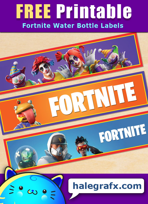 Free Printable Fortnite Themed Water Bottle Labels Free Printable Fortnite Themed Water Bottle Labels