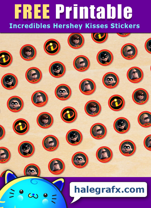 FREE Printable Incredibles Hershey’s Kisses Stickers FREE Printable Incredibles Hershey’s Kisses Stickers