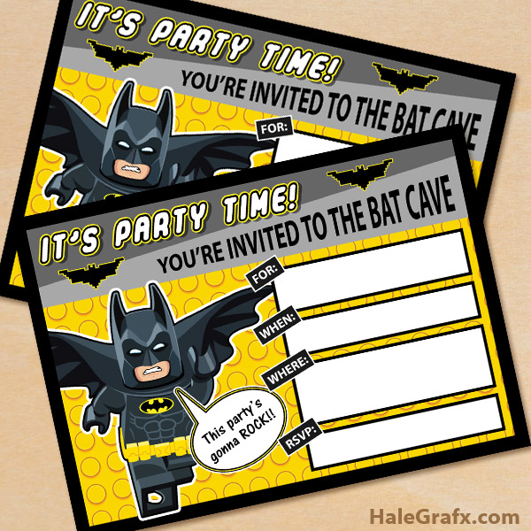 FREE Printable LEGO Batman Birthday Invitation FREE Printable LEGO Batman Birthday Invitation